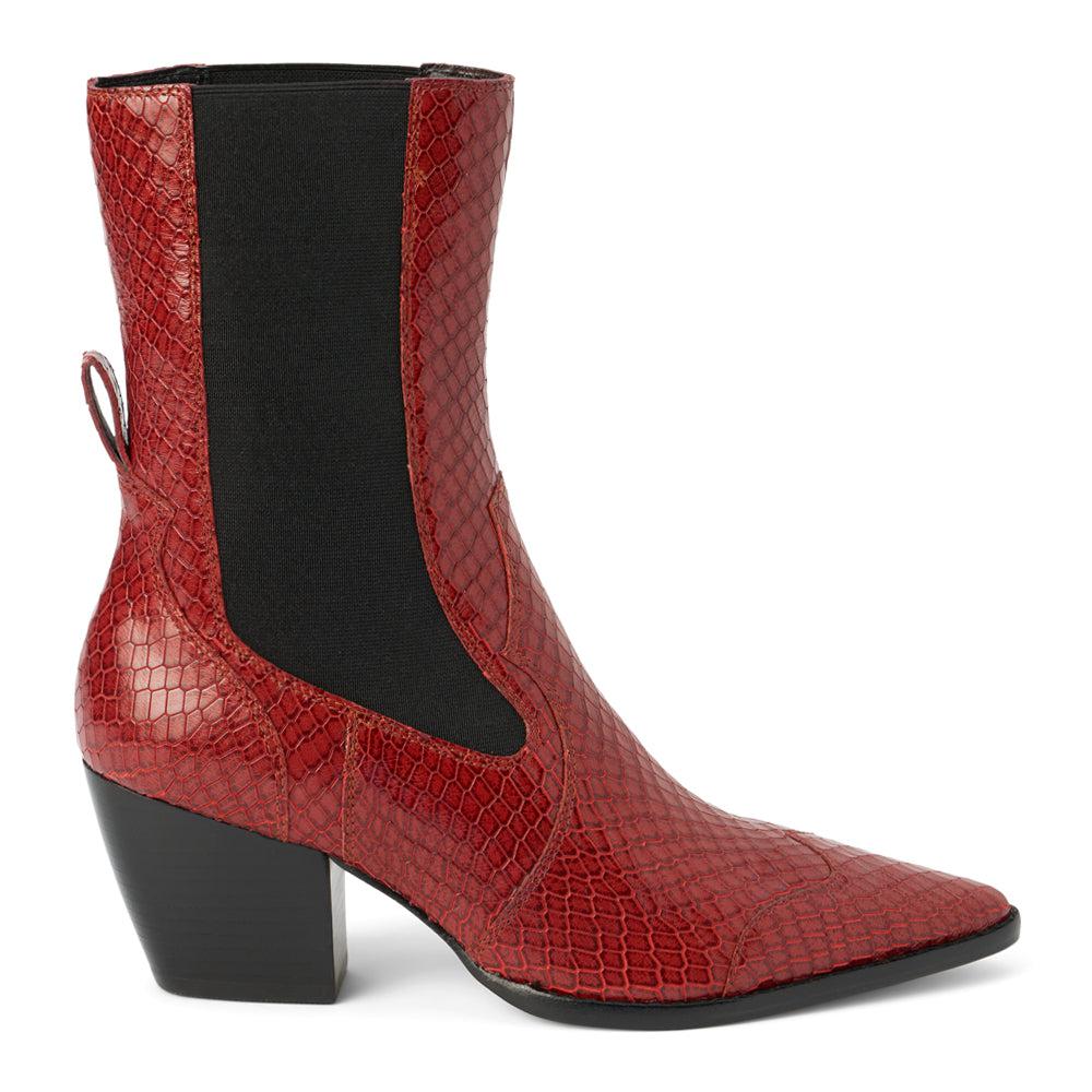 Matisse Keith Metallic Snake Pointed Toe Chelsea Boots