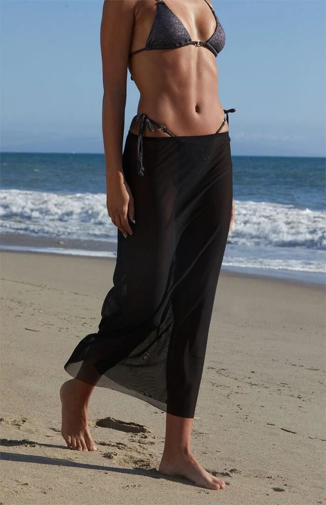 PacSun Black Destination Mesh Midi Skirt 1