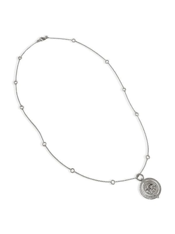 John Hardy Dot Sterling Silver 
0.69 TCW Diamond Pendant Necklace 2