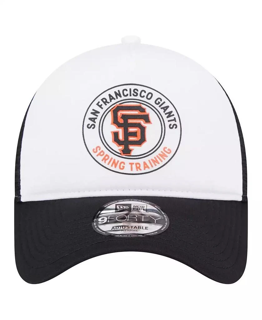 New Era Men's White/Black San Francisco Giants Spring Training Circle Foam A-Frame 9FORTY Trucker Adjustable Hat 4