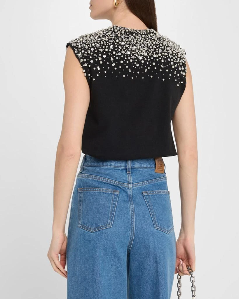 Alice + Olivia Micah Embellished Muscle Tank 3