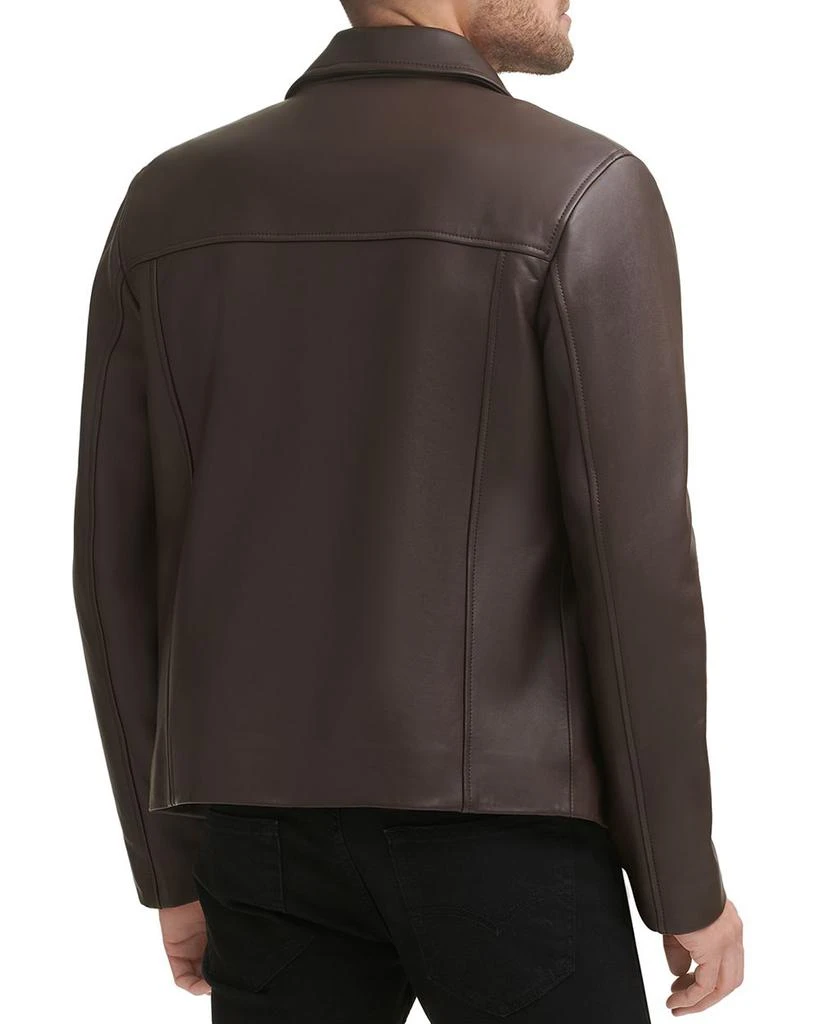 Cole Haan Zip Front Leather Jacket 3