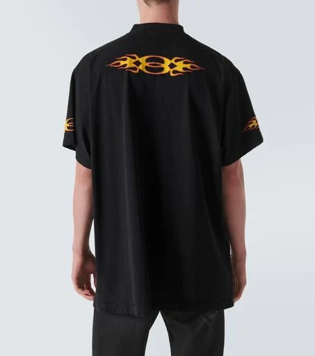 Balenciaga Oversized logo cotton jersey T-shirt 4