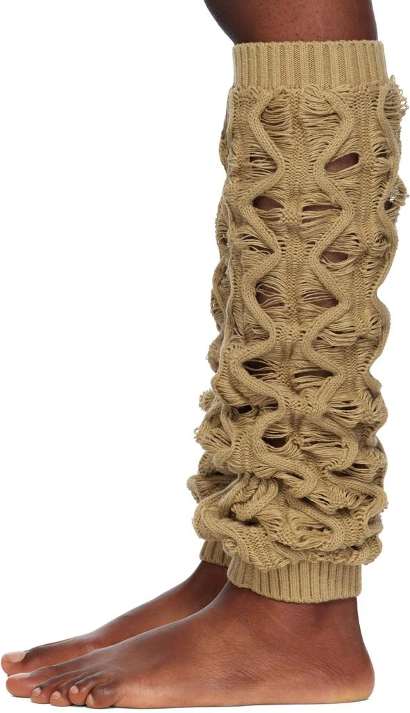 Isa Boulder Beige Fudgy Leg Warmers 3