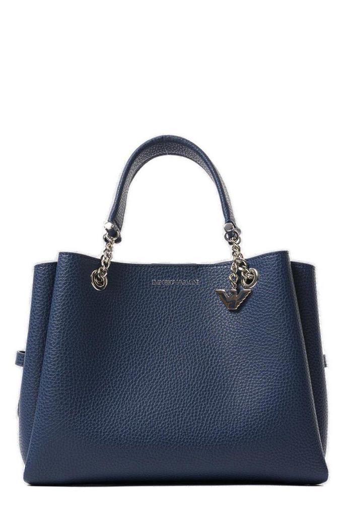 Emporio Armani Palmellato Eagle Charm Leather-effect Handbag
