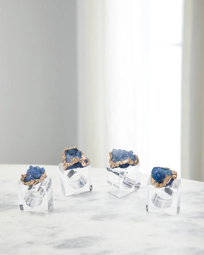 John Richard Geode Napkin Rings, Set of 4 1