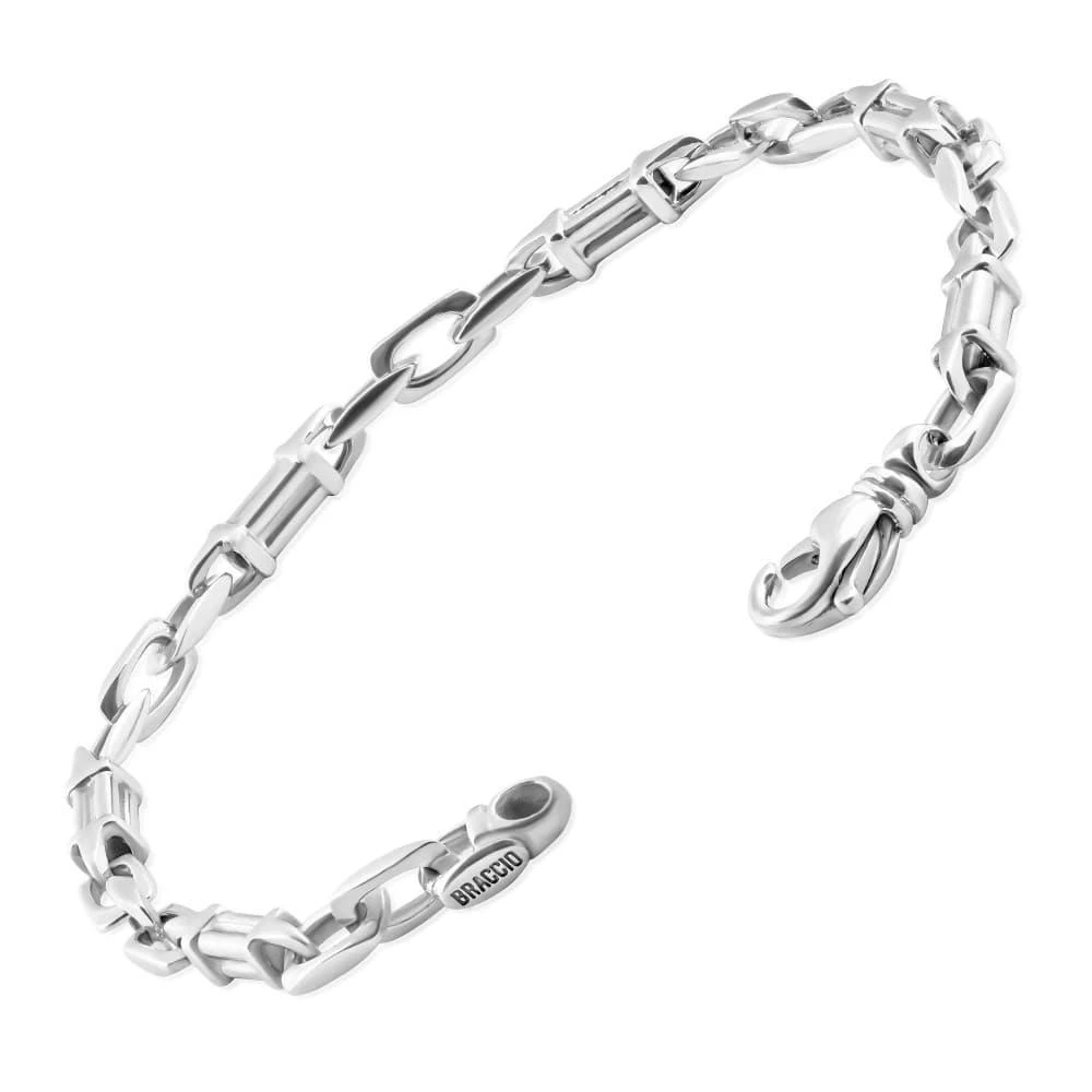 Pompeii3 Men
s Designer Round Link 14k Gold (19gram) or Platinum (30gram) 5mm Bracelet 8.5" 2