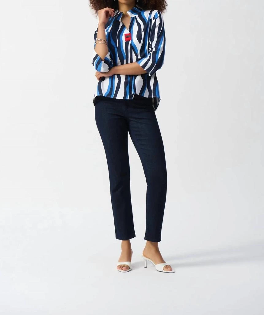 JOSEPH RIBKOFF Joseph Ribkoff - Abstract Print Trapeze Top 1