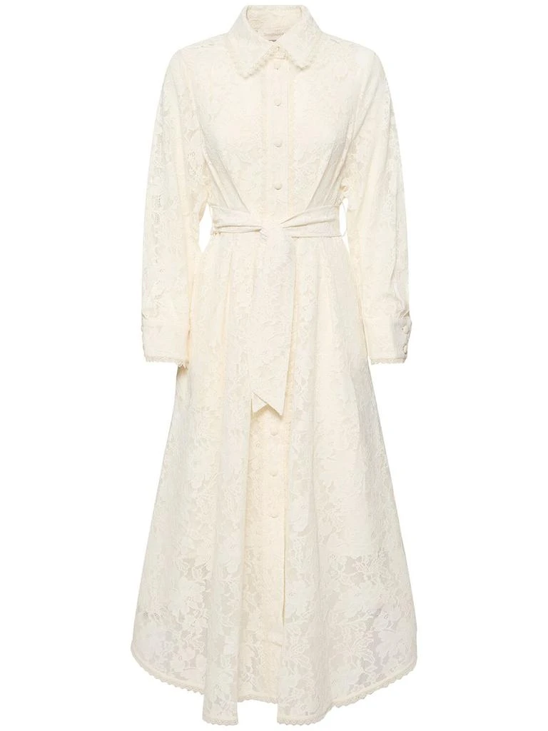 Zimmermann Dawning Pleated Lace Midi Dress - Dresses & Skirts - BeyondStyle
