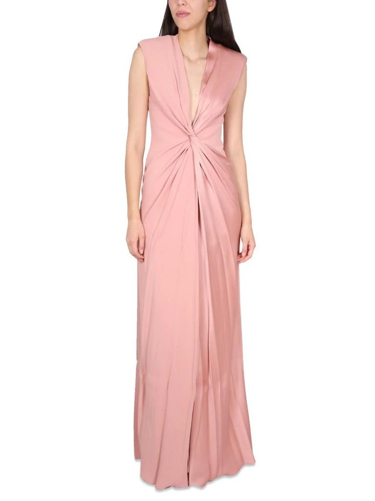Max Mara Max Mara Draped Dress In Envers Satin 2