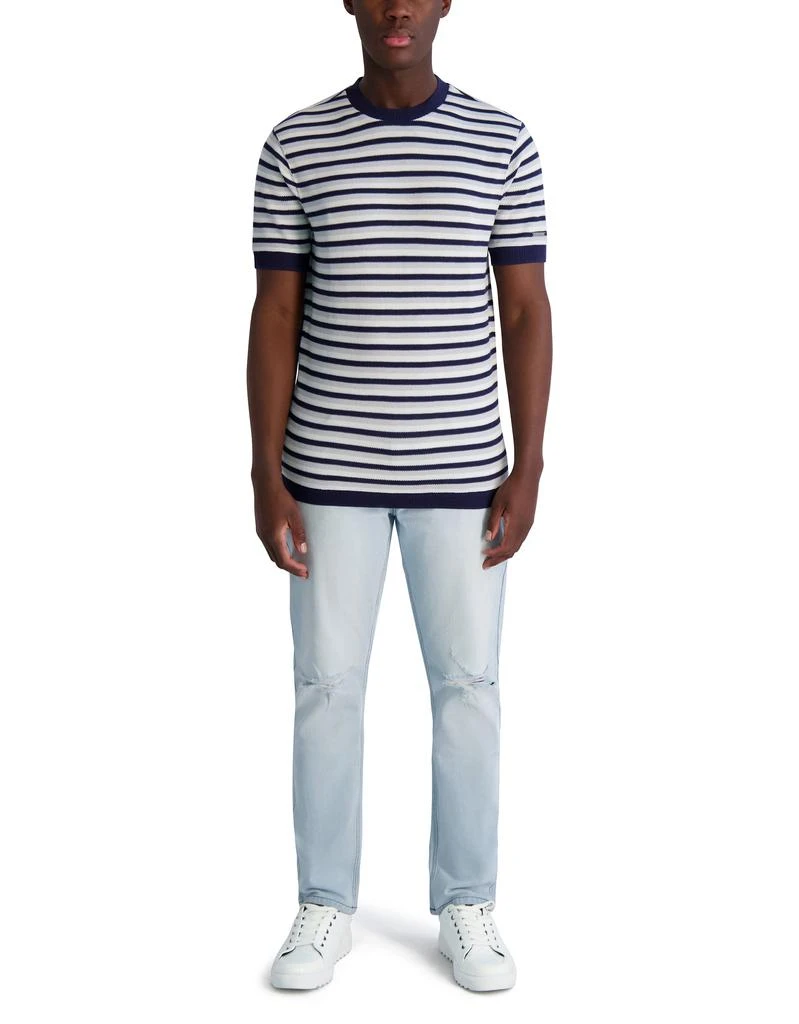 Karl Lagerfeld Paris KNIT STRIPE SHORT SLEEVE TEE 4