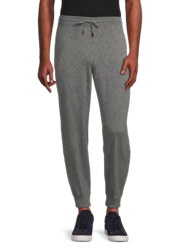 ZEGNA Heathered Cashmere Joggers 1