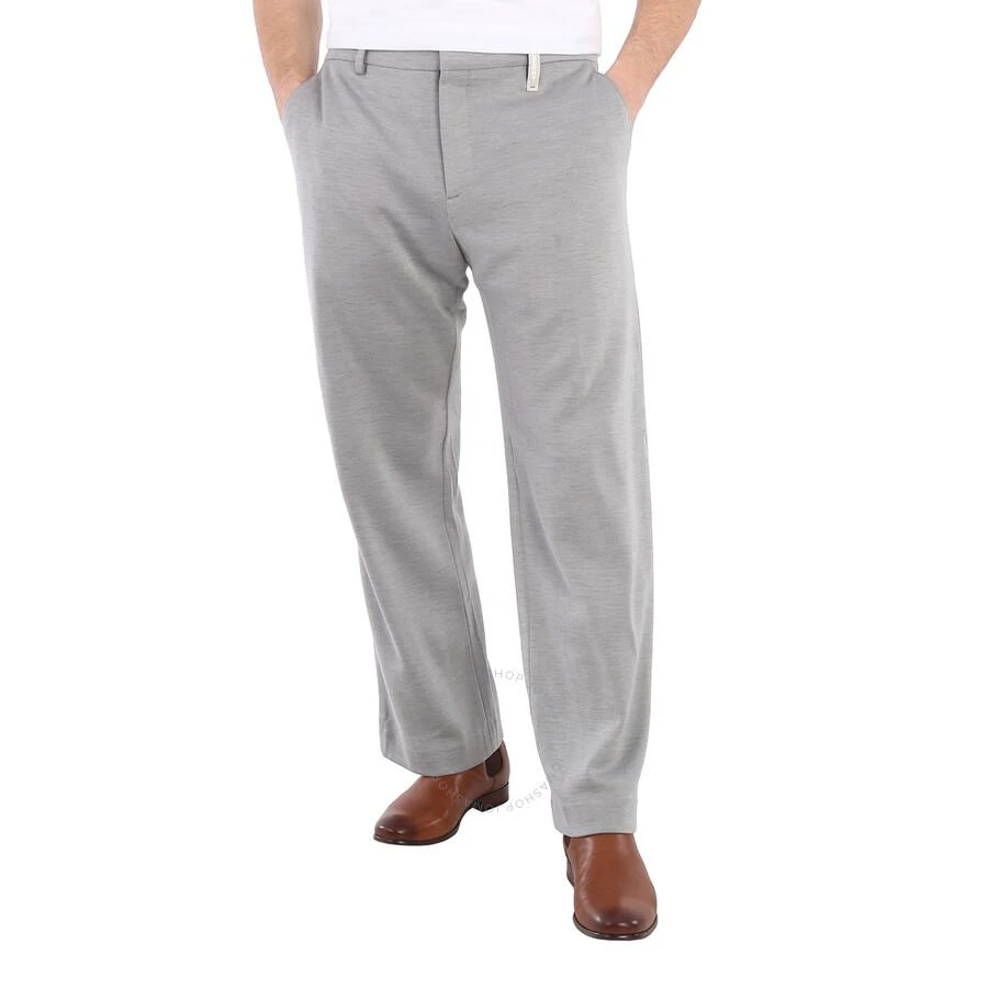 Burberry Men's Light Pebble Grey Cashmere Blend Jersey Wide-leg Pants 1