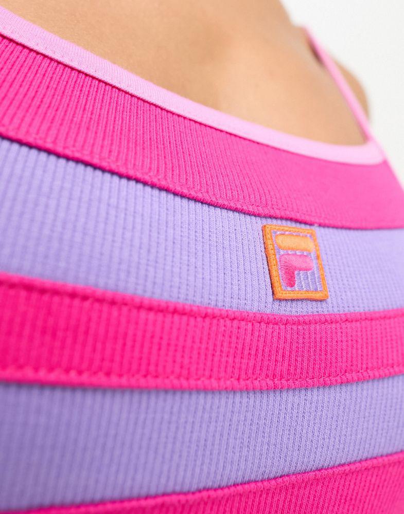 Fila Fila rib mini dress in pink
