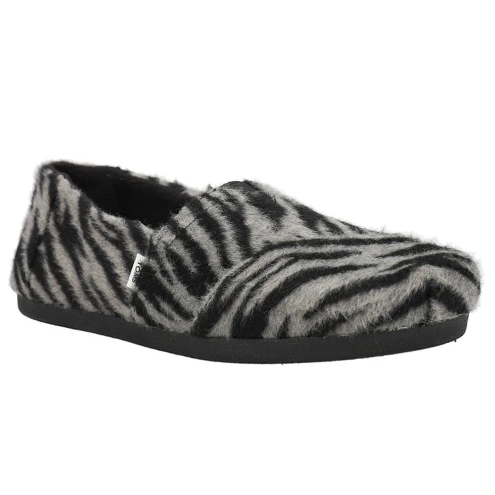 TOMS Alpargata Fuzzy Zebra Slip On Flats 2