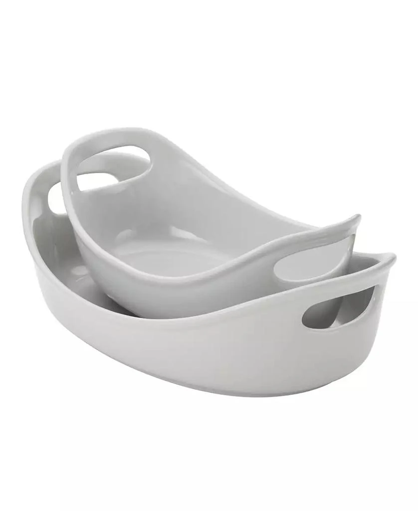 Rachael Ray Ceramics Bubble and Brown 2-Pc. Oval Baker Set 1