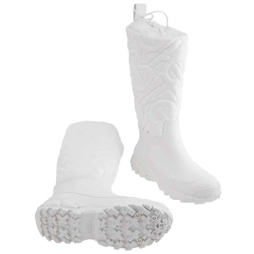 Burberry Optic White Rotherfield Quilted Monogram Rain Boots 2