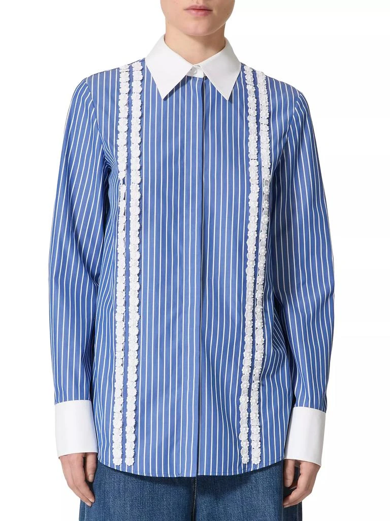 Valentino Embroidered Contrails Poplin Shirt 2