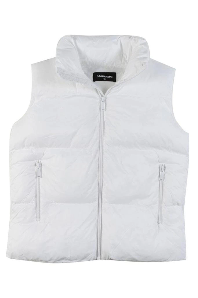 DSQUARED2 Dsquared2 Kids Logo-Printed Padded Zipped Gilet
