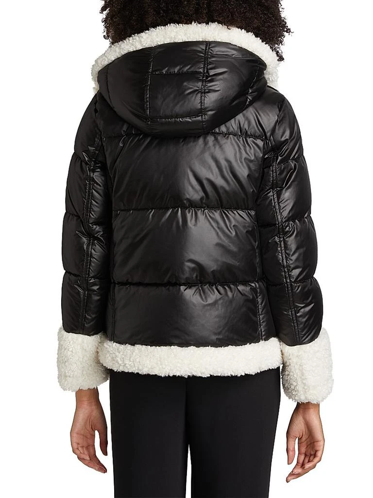 Mercer Collective Dana Mixed-Media Hooded Down Coat 5