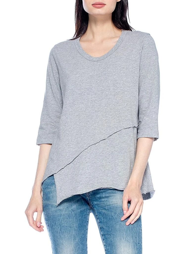 Wilt Three-Quarter Sleeve Cross Over Hem Shirt 8