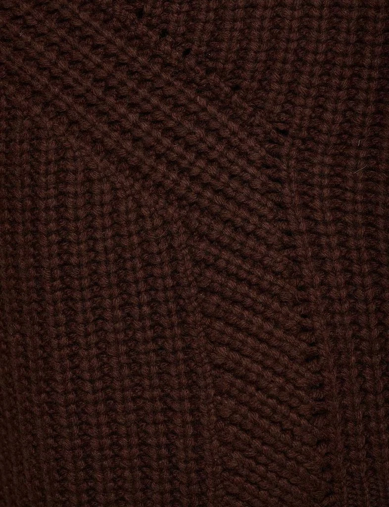 Pixie Market Brown Zip Funnel Neck Sweater 4