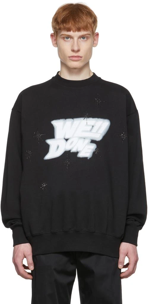 We11done Black Cotton Sweatshirt 1