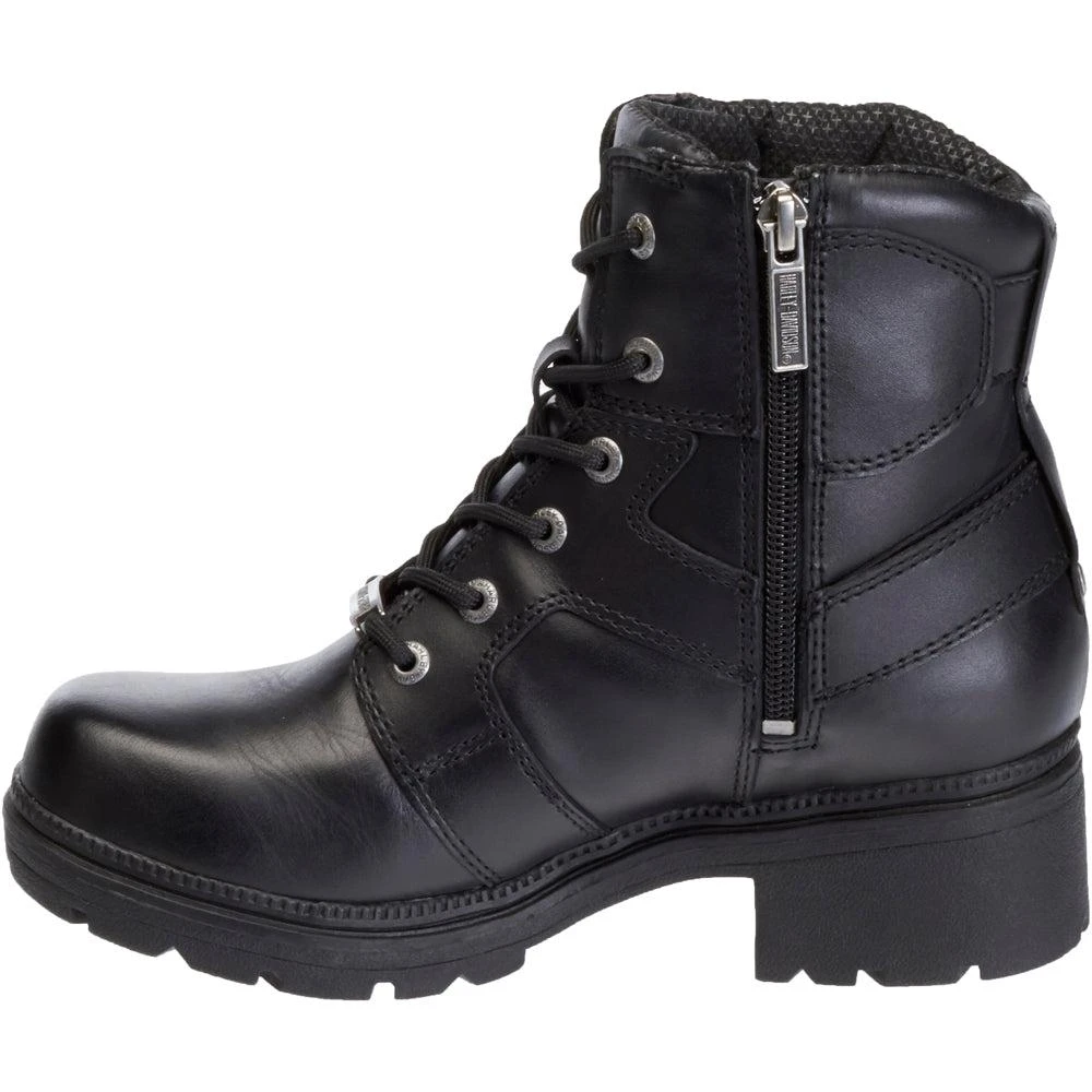 Harley Davidson Jocelyn Zippered Lace Up Motorcycle Boots 4