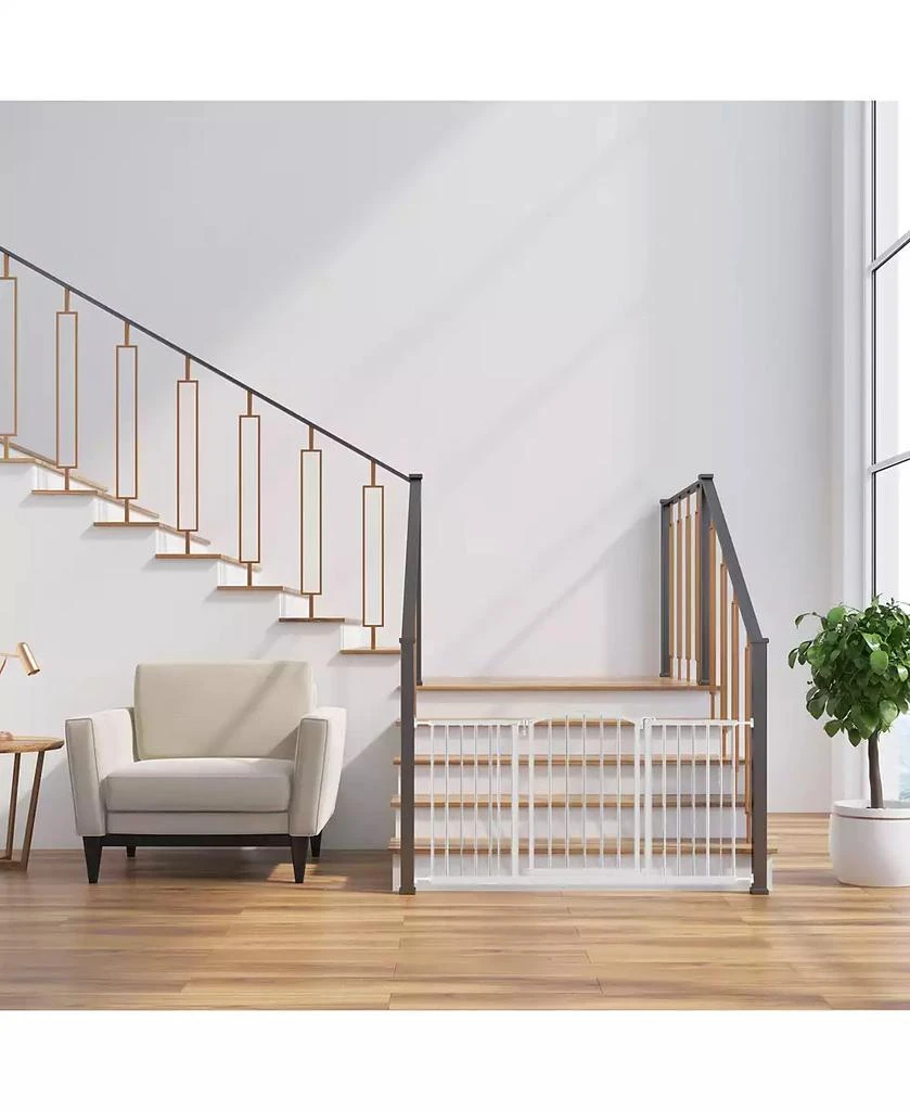 Ingenuity Ozzy 
Kazoo 30 Inch Tall Wide Walk Through Dog Gate For Doorways and Stairways 5