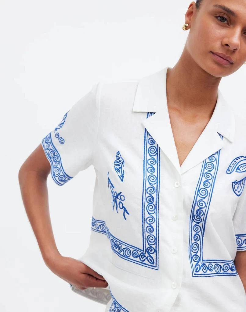 Madewell Madewell x Lisa Says Gah! Embroidered Button-Front Shirt 5