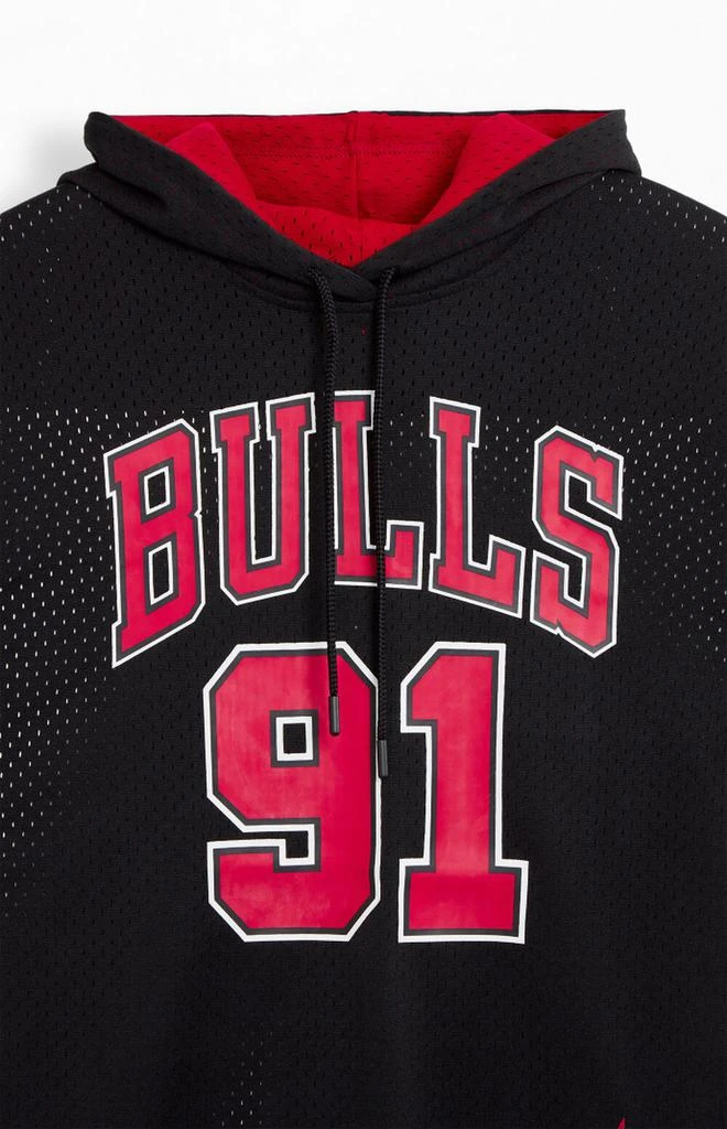 Mitchell & Ness Dennis Rodman Chicago Bulls Mesh Short Sleeve Hoodie 3