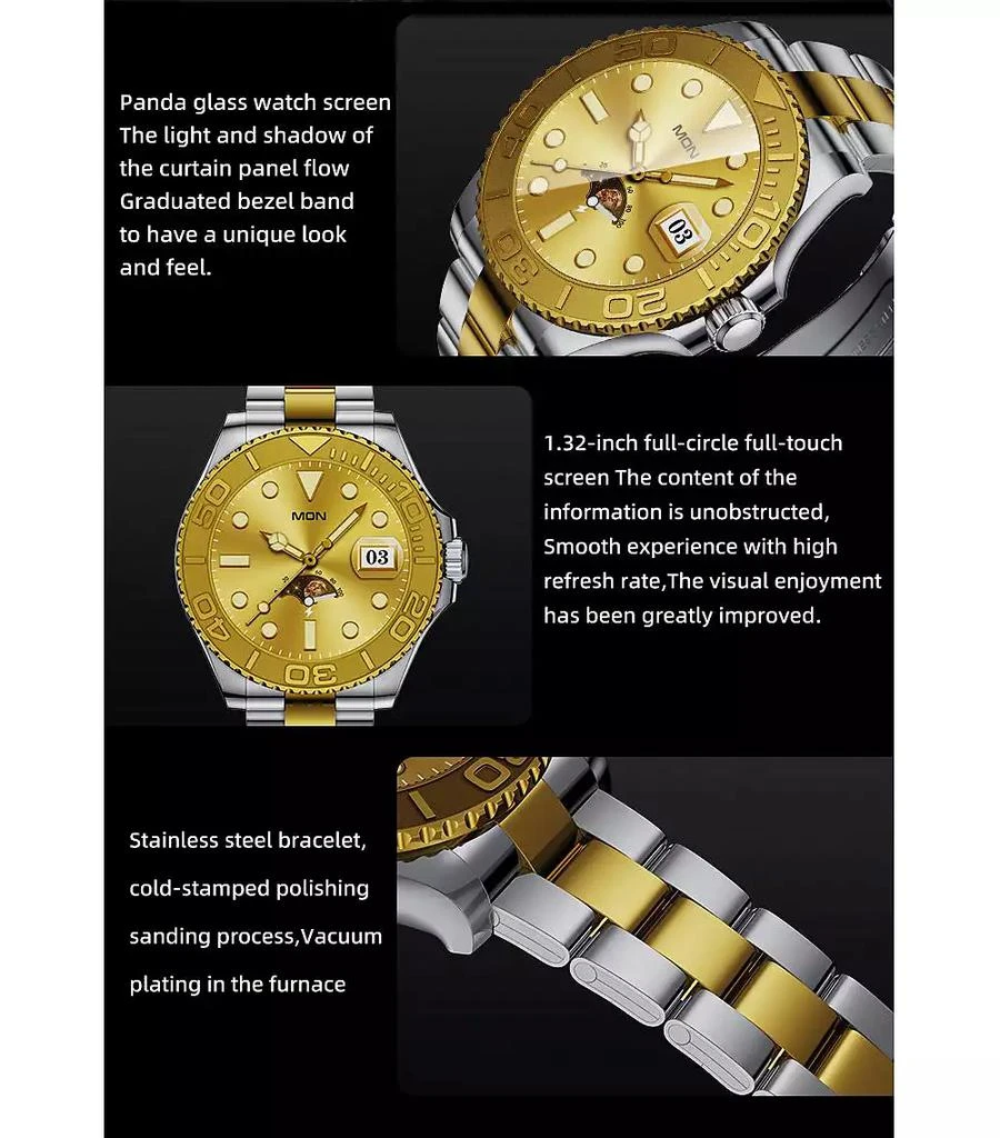 RUXING Smart 1.32" HD Smart Watch Multi-function With Bluetooth Calling Health Monitoring, IP67 for Women Men 4