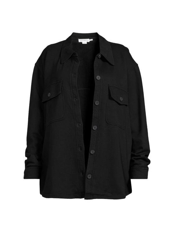 Good American Fleece Shirt Jacket 3