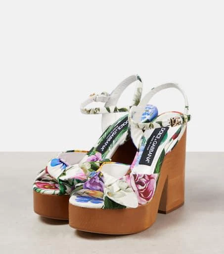 Dolce
Gabbana Floral jacquard platform sandals 4