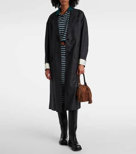Prada Small suede bucket bag 5