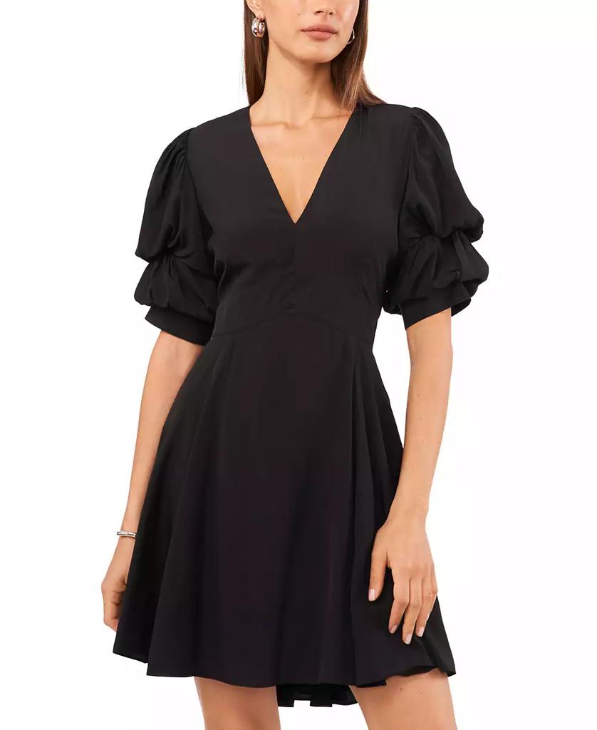 1. State Women's V-Neck Tiered Bubble Puff Sleeve Mini Dress