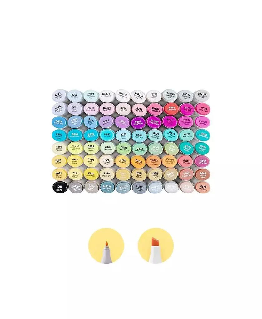 Ohuhu Oahu 80ct Fine/Chisel Dual Tip Alcohol Markers Y30-80403-64