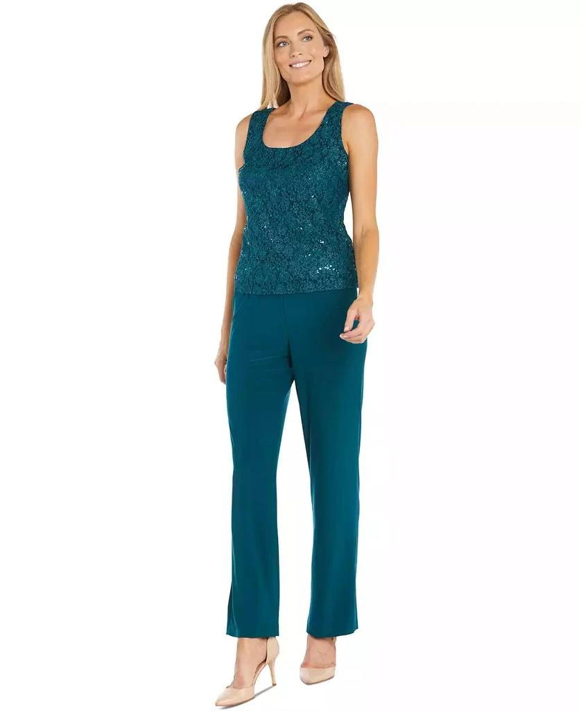 R & M Richards Petite Sequin Lace Jacket, Tank & Pants Set 2