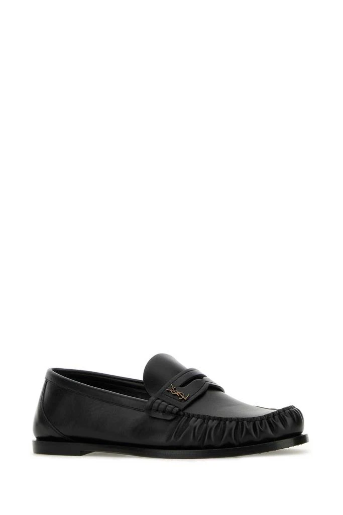 Yves Saint Laurent Black Leather Loafers 1