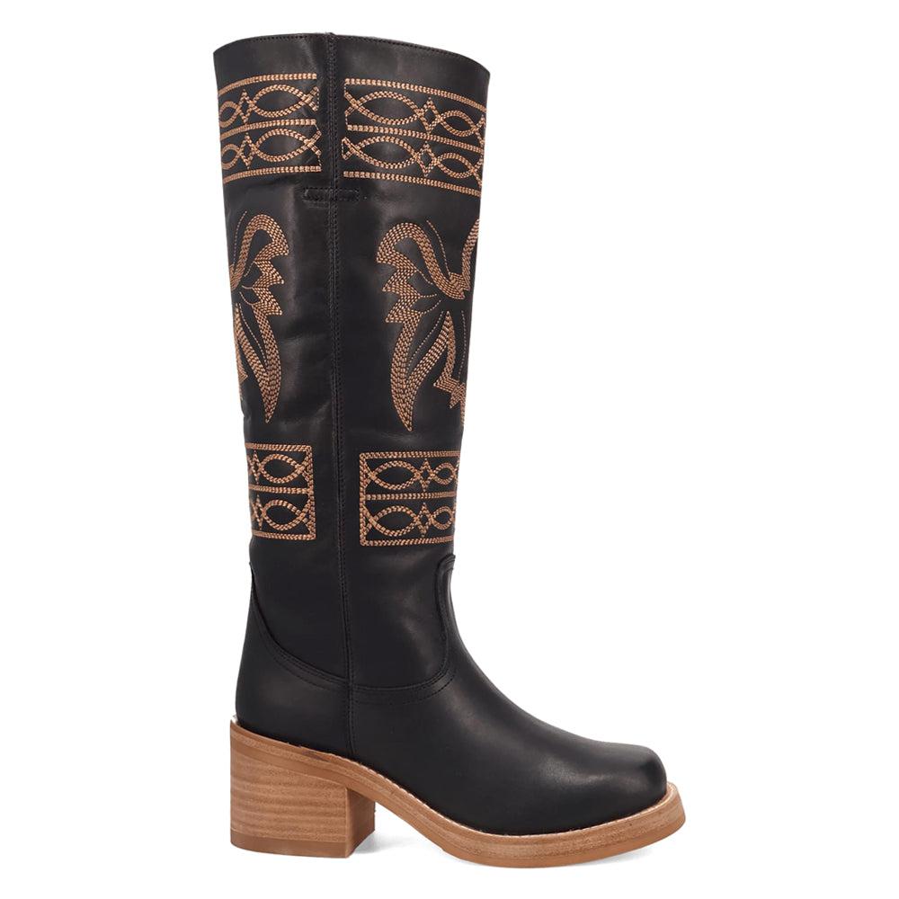Dingo Avalon Embroidered Round Toe Pull On Cowboy Boots