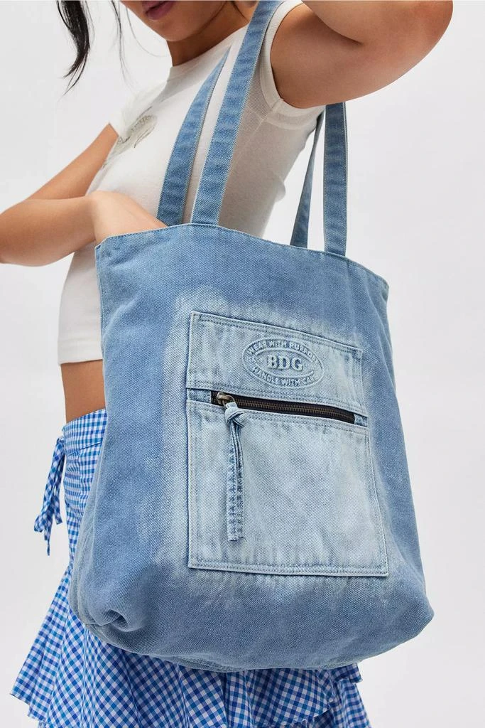 BDG BDG Logo Washed Denim Tote Bag 1