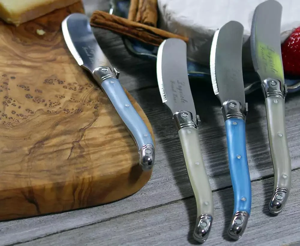 French Home Laguiole Cream and Blue Cheese Knife and Spreader Set, 7 Piece. 6