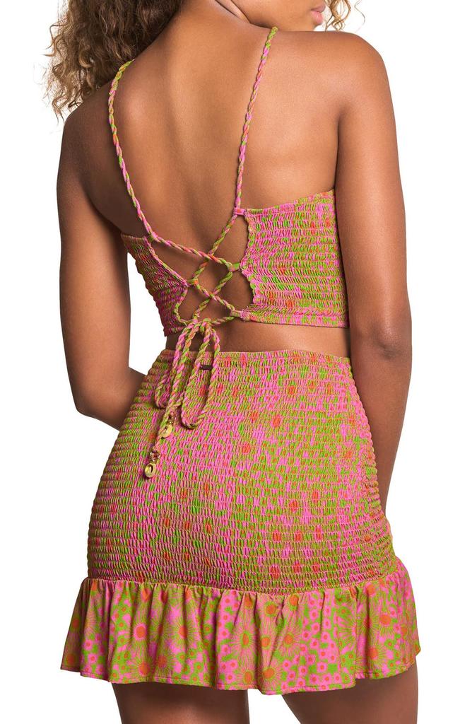 Maaji Coneflower Marianne Smocked Halter Top