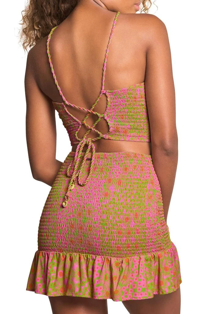 Maaji Coneflower Marianne Smocked Halter Top 2