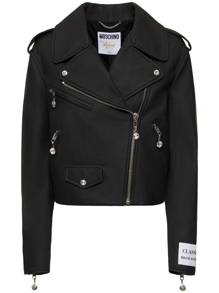 Moschino Leather Biker Jacket 1
