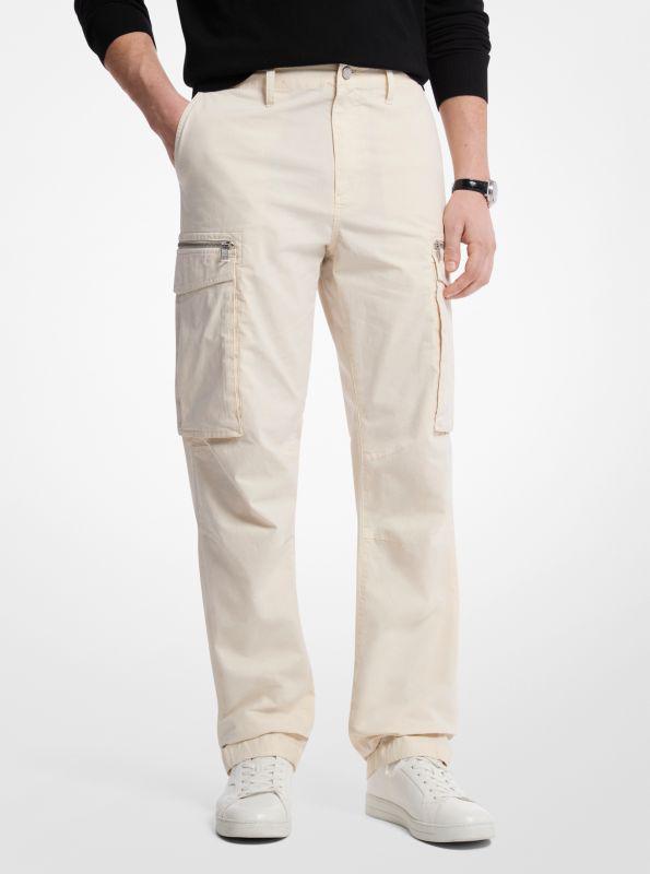 Michael Kors Stretch Cotton Poplin Cargo Pants