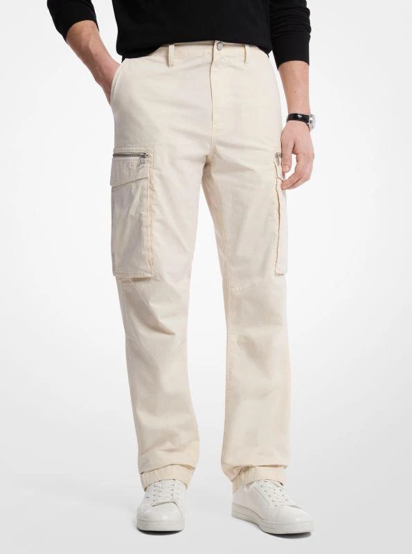 Michael Kors Stretch Cotton Poplin Cargo Pants 1