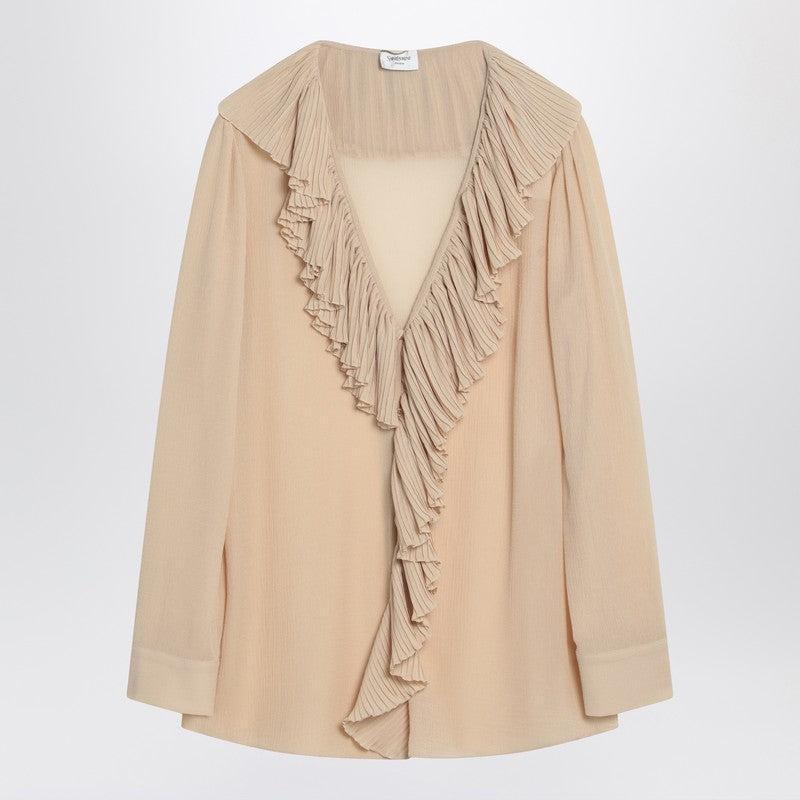 Yves Saint Laurent Women's Ruffled Blouse In Silk