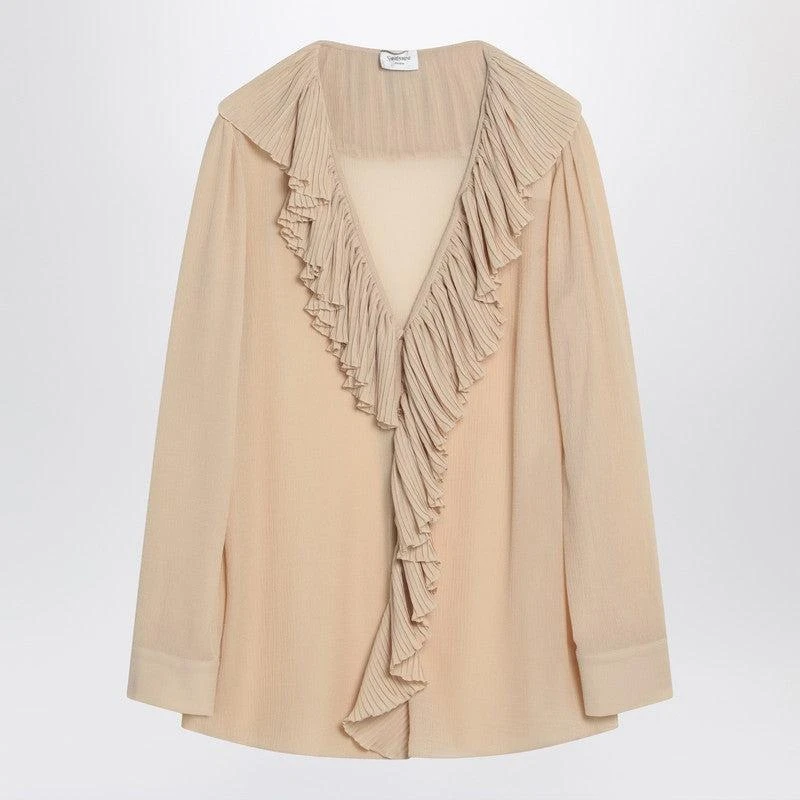 Yves Saint Laurent Women's Ruffled Blouse In Silk 1