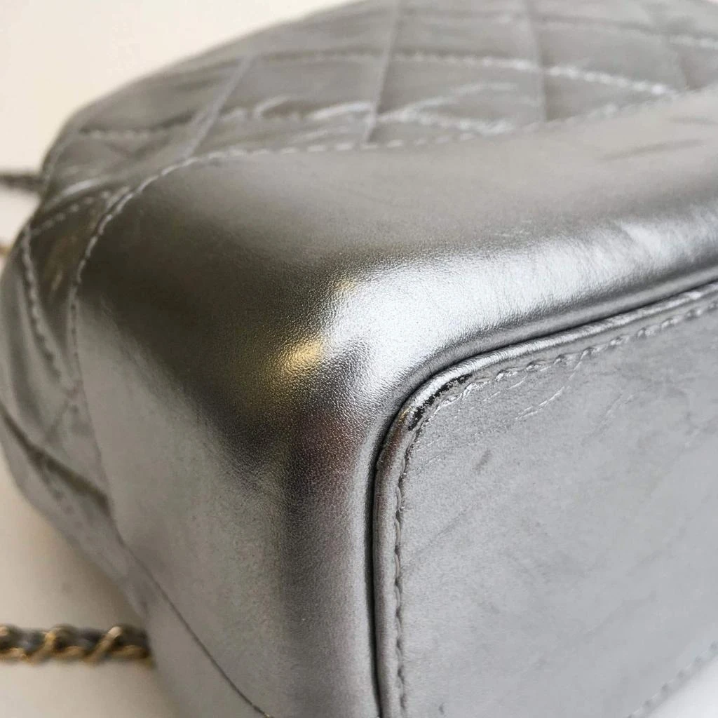 Chanel Chanel Silver Leather Gabrielle Backpacks 12